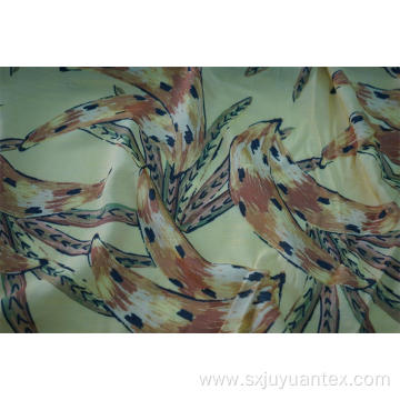 Rayon Polyester Slub Tencel Like Print Fabric